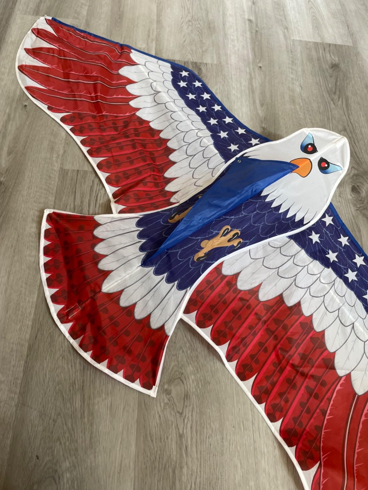 HONBO Huge Patriotic Eagle Kites for Adults and Kids,Easy to Fly for Beach Trip, Outdoor Activities-Wingspan 73”-200ft Line with Swivel-Bonus Durable Polyester Bag customer photo 2