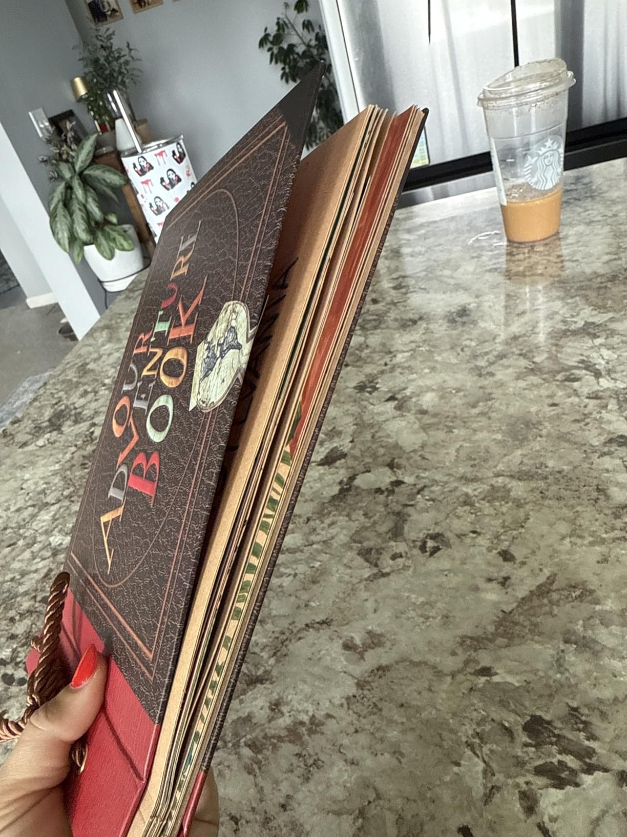 Scrapbook Photo Album,Our Adventure Book, Embossed Words Hard Cover Movie Up Travel Scrapbook for Anniversary, Wedding, Travelling, Baby Shower, etc (Adventure Book) customer photo 1