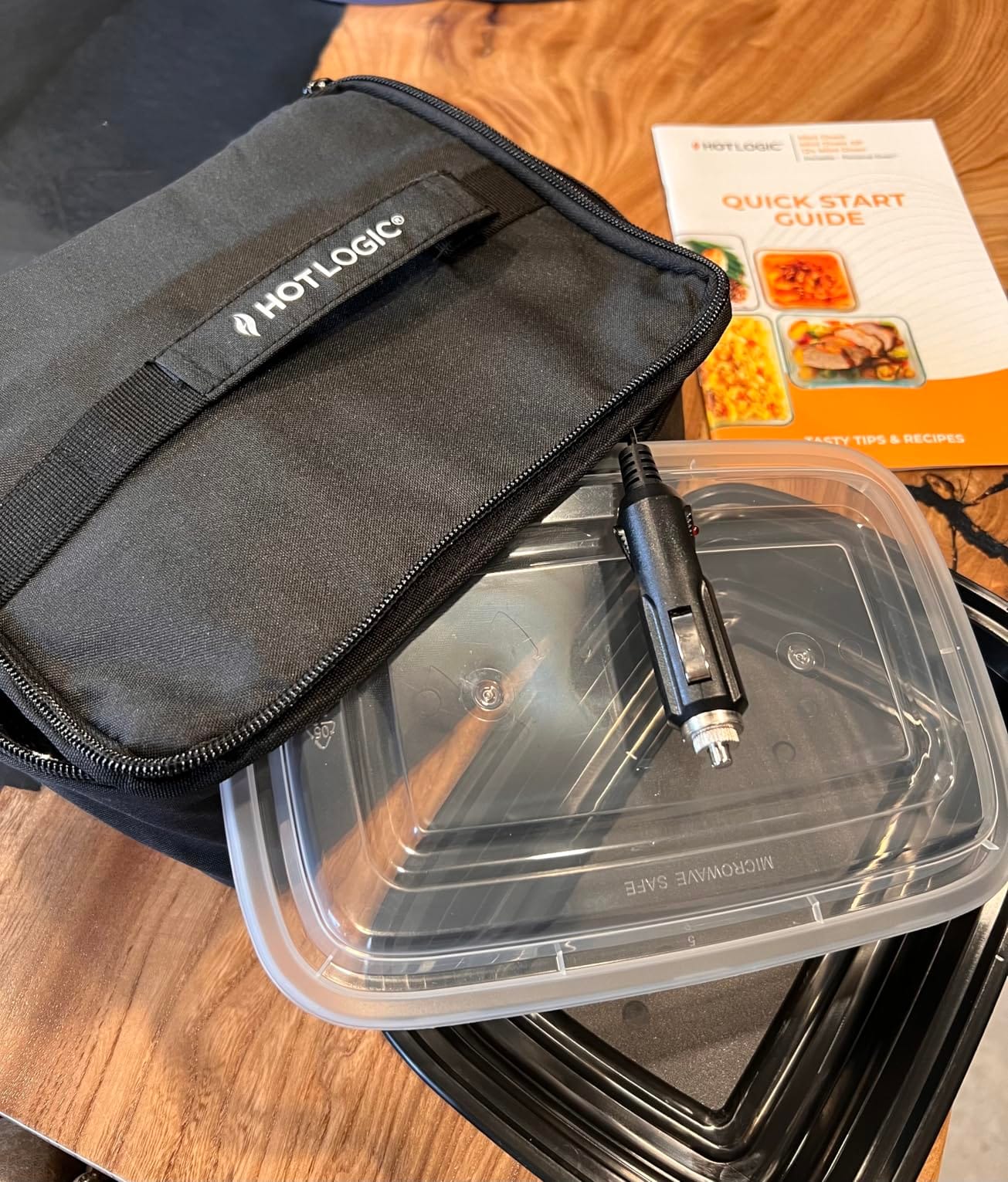 HOTLOGIC Mini Heated Lunch Box - Portable Electric Food Warmer for Men and Women - Great for Work, Office, and Construction - Cook, Reheat, and Eat on the Go - 12V - Houndstooth customer photo 2