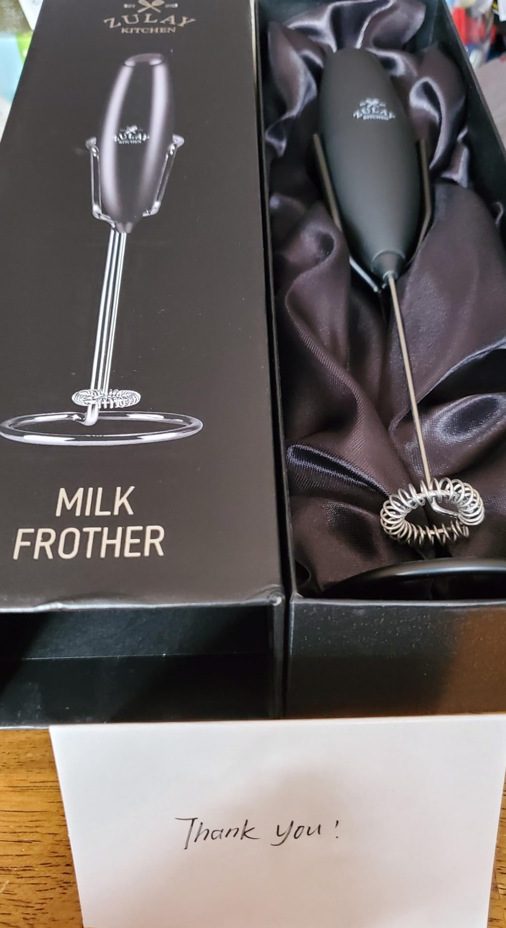 Zulay Kitchen Milk Frother Handheld Electric Whisk – Frother Wand, Durable Drink Mixer, Coffee Frother, Hand Blender, Frother for Protein Powder, Matcha & More - Black customer photo 2