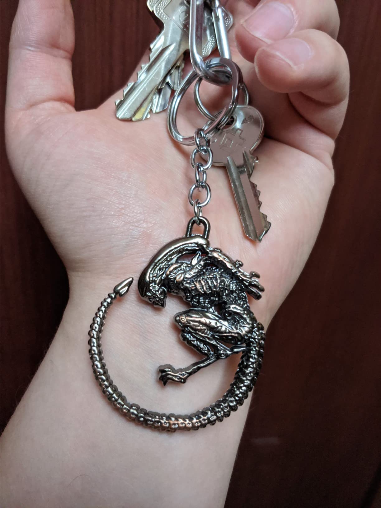 Alien Movie Inspired - Alien Key-chain (Silver Color) customer photo 2