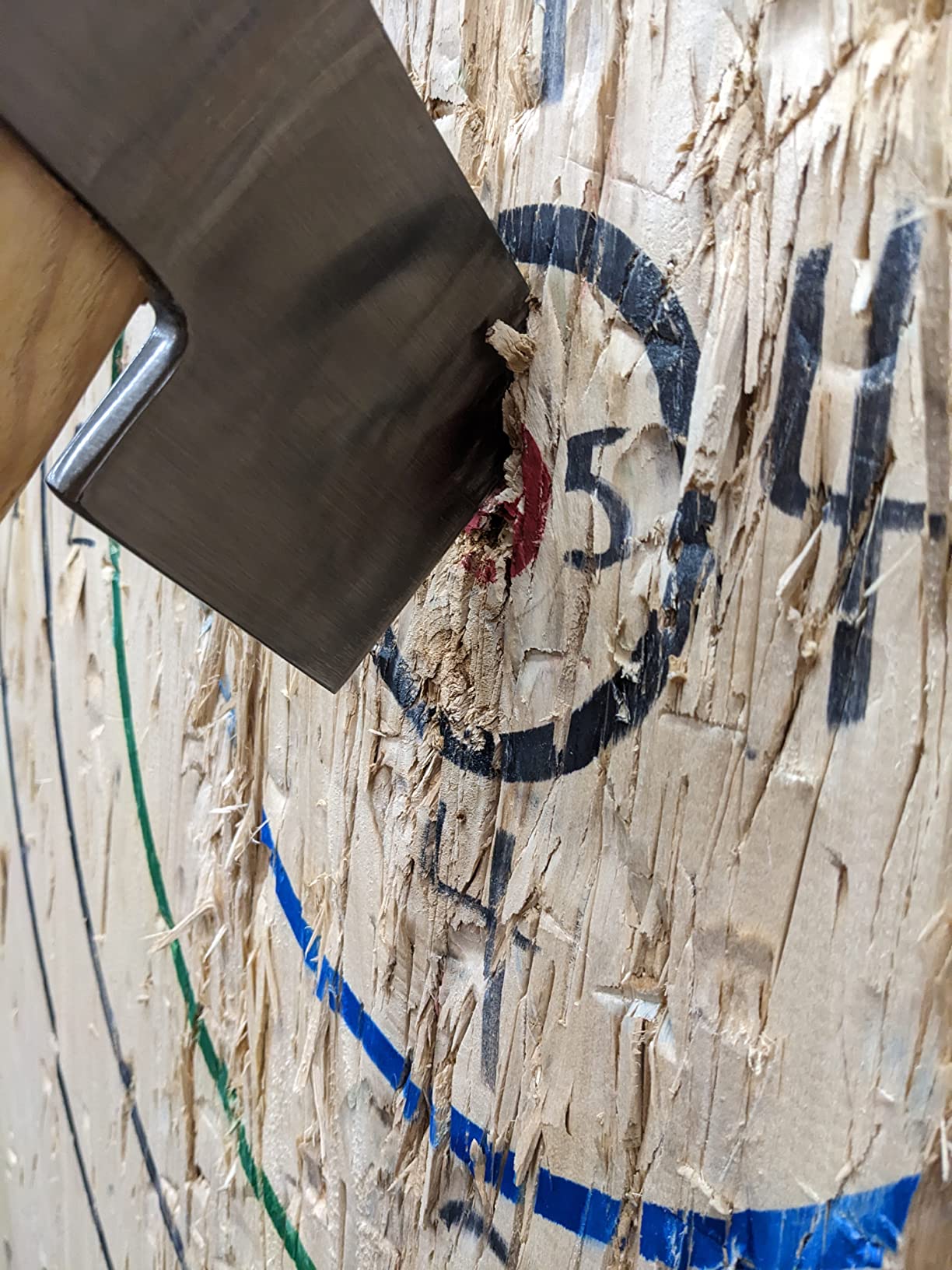 The Butcher: World Axe Throwing League Premium Competition Throwing Axe with Throwing Hatchet Nylon Sheath and Hickory Wooden Handle (Patented Design) customer photo 2