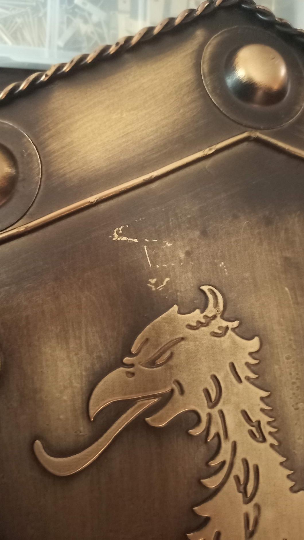 LOOYAR Medieval Double‑Headed Eagle Iron Shield for Wall Display & Swords customer photo 1