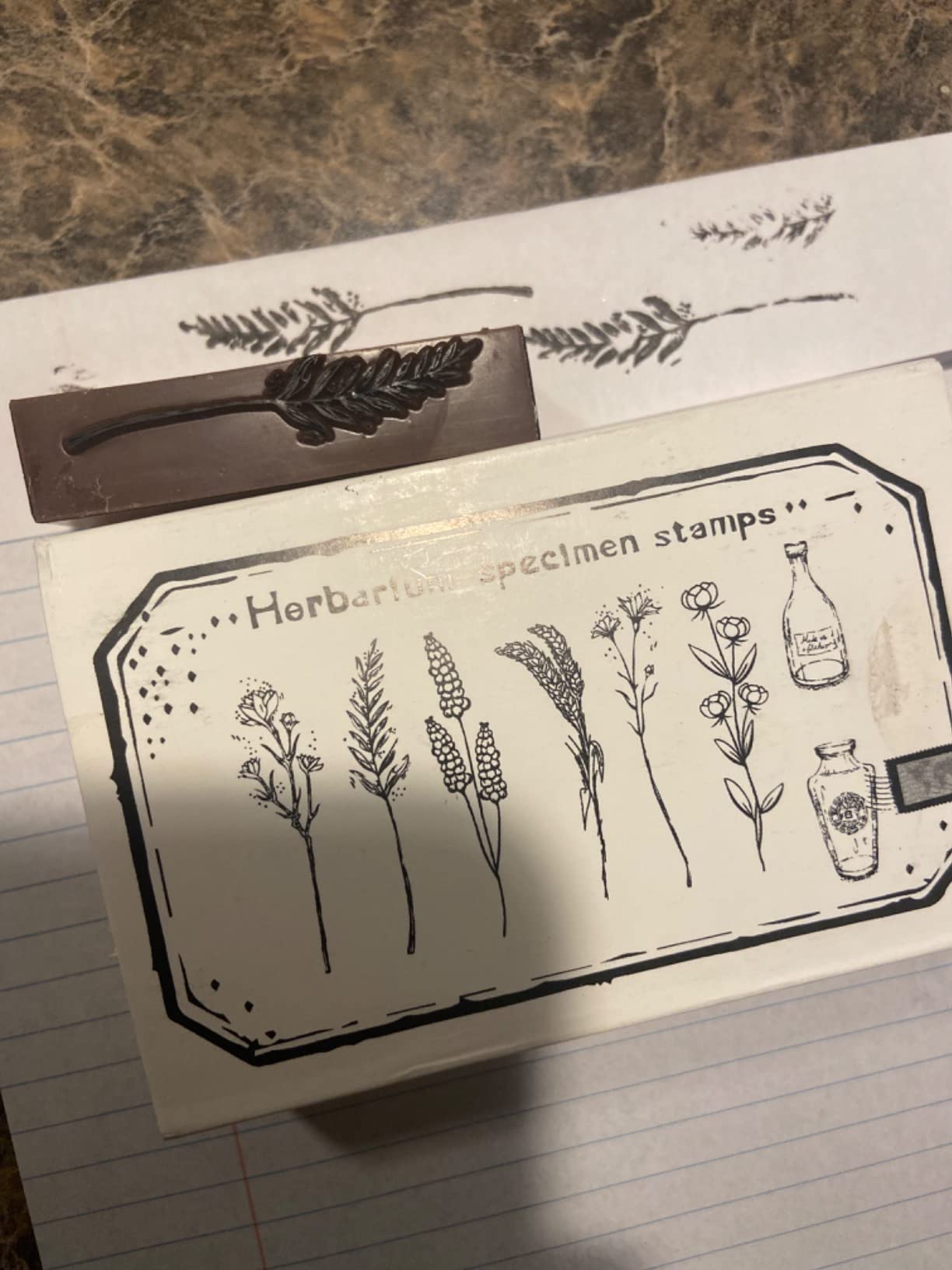 Dizdkizd 8 Pieces Wood Mounted Rubber Stamps | Plant and Flower Decorative Wooden Rubber Stamp Set for DIY Craft, Diary, Crafting, Scrapbooking and Card Making customer photo 1