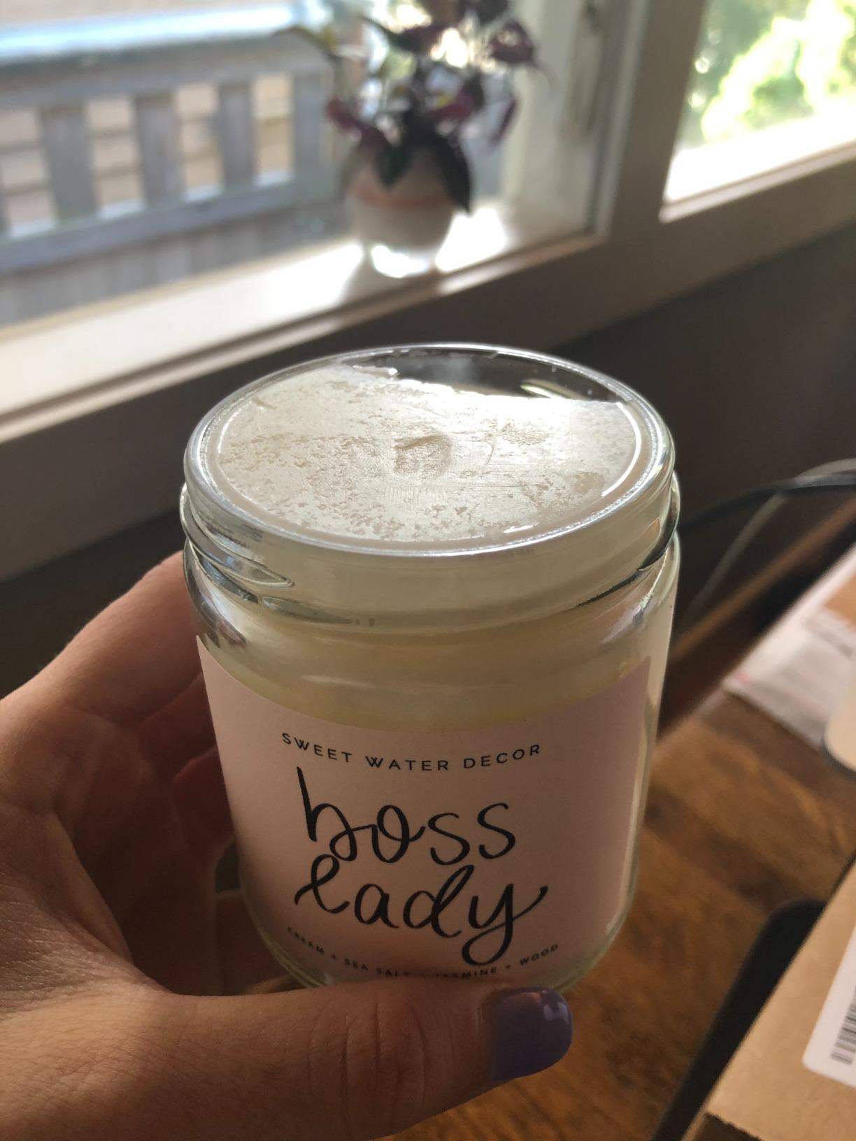 Sweet Water Decor Boss Lady Candle - Work Bestie, New Job Gifts for Women - Boss Gifts for Women - 9oz Clear Jar, 40+ Hour Burn Time - Made in the USA customer photo 1