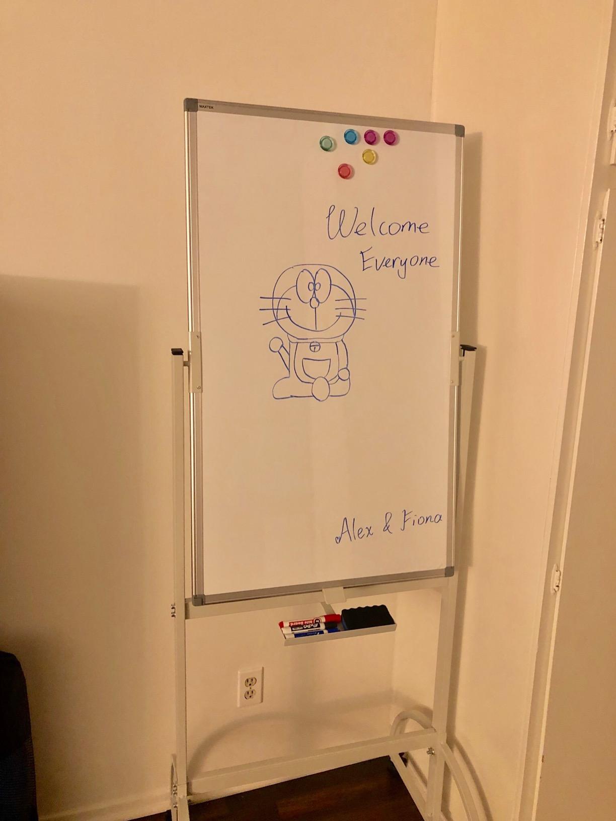 Maxtek Magnetic White Board on Wheels 40x24 Black Mobile Double-Sided Board customer photo 1