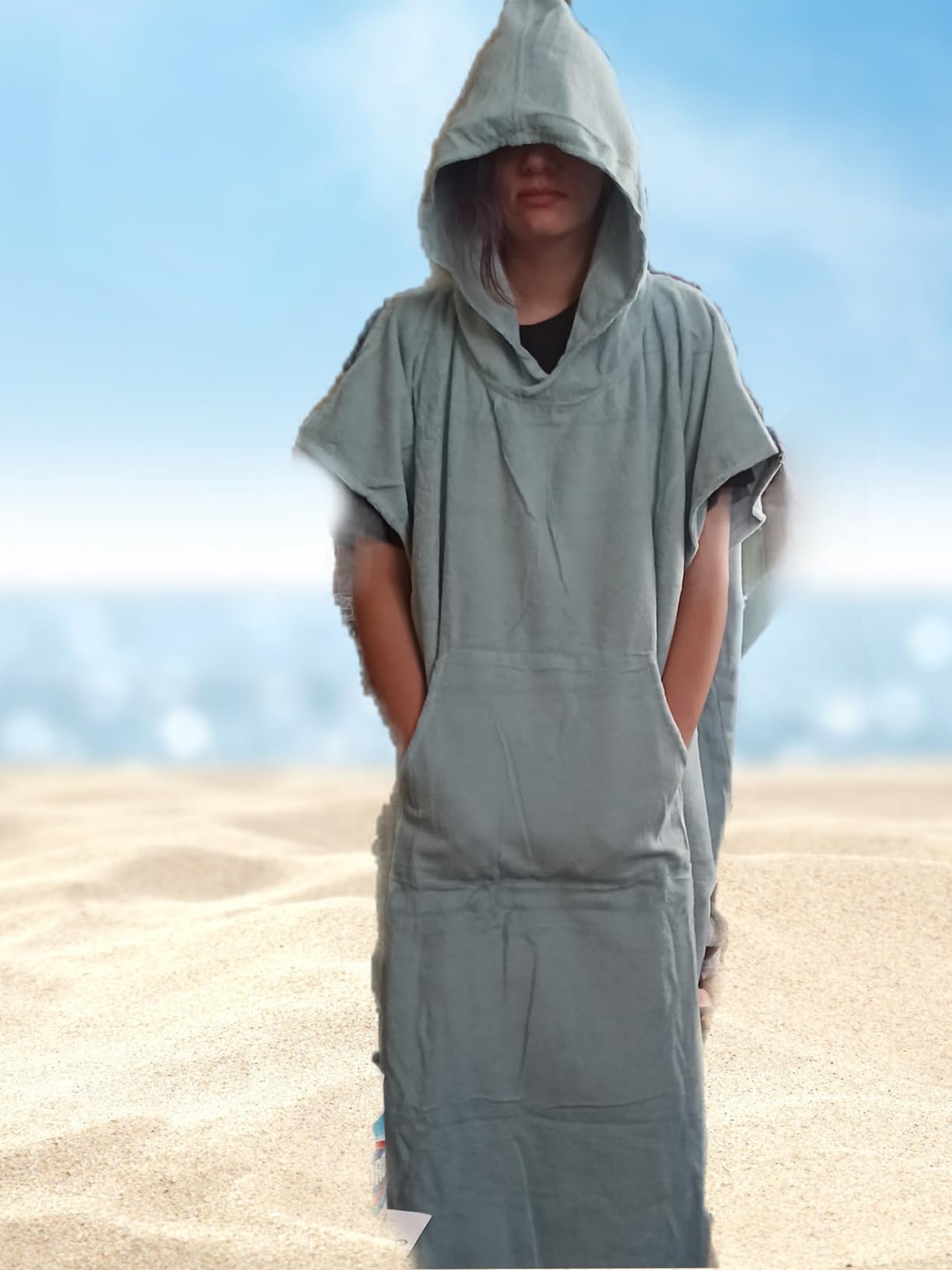 SUN CUBE Surf Poncho Changing Robe with Hood, Wetsuit Changing Hooded Towel customer photo 2