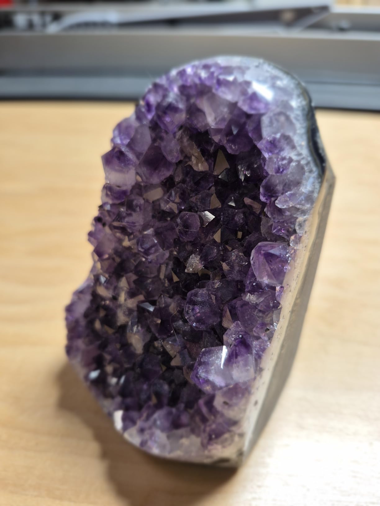 Natural Amethyst Cluster, Raw Amethyst Geode Crystal Stone, 0.75-1 lb customer photo 2