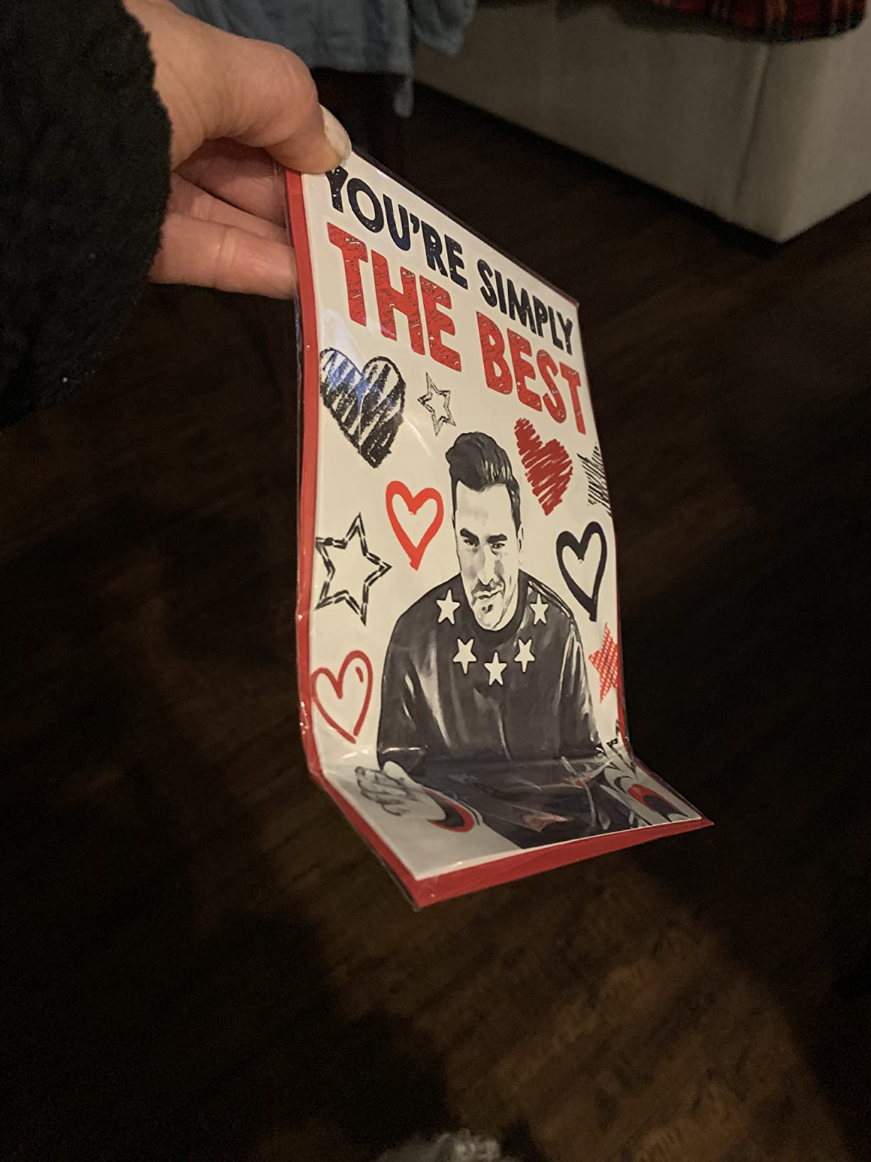 You're Simply the Best David Rose Valentine’s Day Card, Anniversary Card, Birthday Card, Colored Pencil 5x7 inches w/Envelope customer photo 1