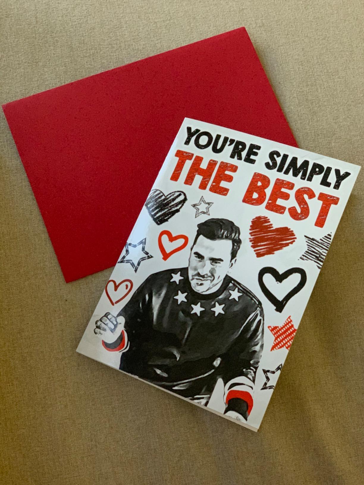 You're Simply the Best David Rose Valentine’s Day Card, Anniversary Card, Birthday Card, Colored Pencil 5x7 inches w/Envelope customer photo 2