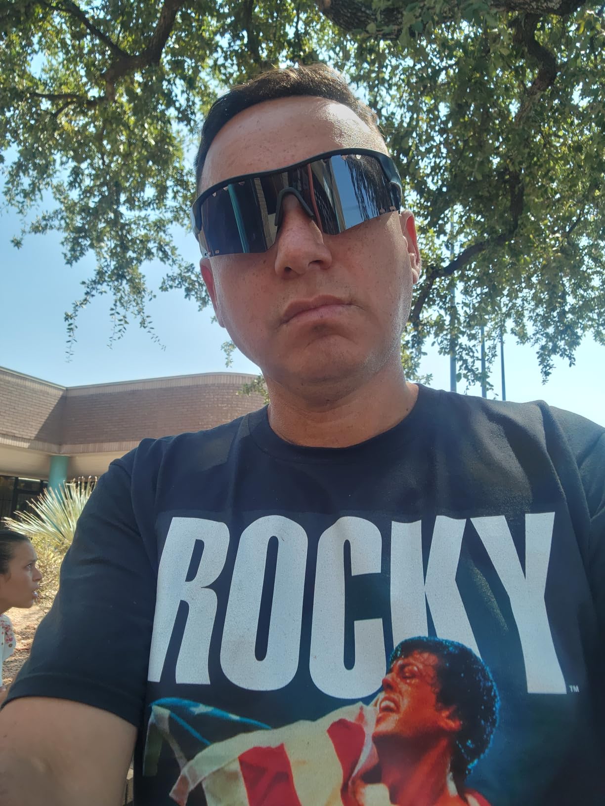 Rocky IV American Flag Portrait T-Shirt Small customer photo 1