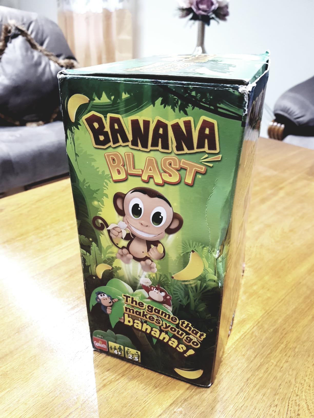Goliath Banana Blast - Pull The Bananas Until The Monkey Jumps Game - Includes a Fun Colorful 24pc Puzzle by Goliath , Green customer photo 2