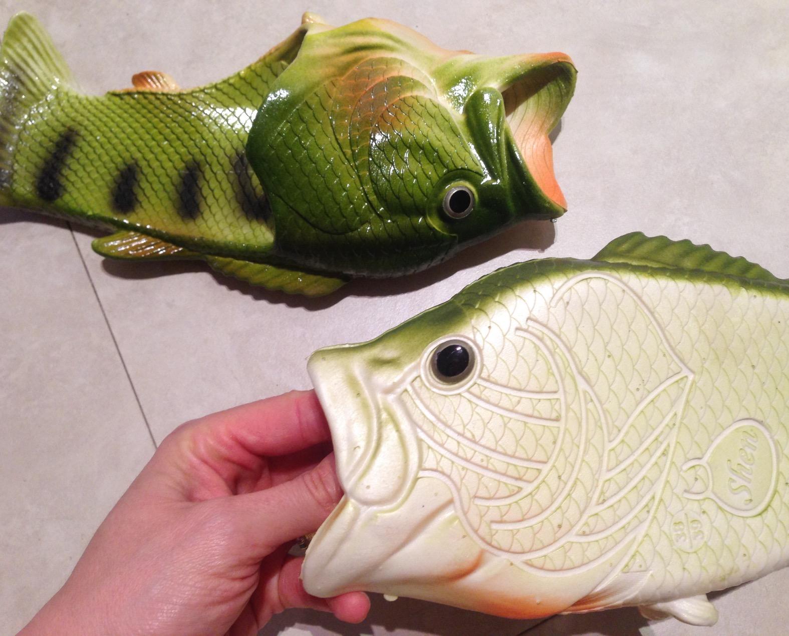 Fish Slippers Beach Shoes Non-Slip Sandals Creative Bass Slippers Men and Women Casual Shoe customer photo 1