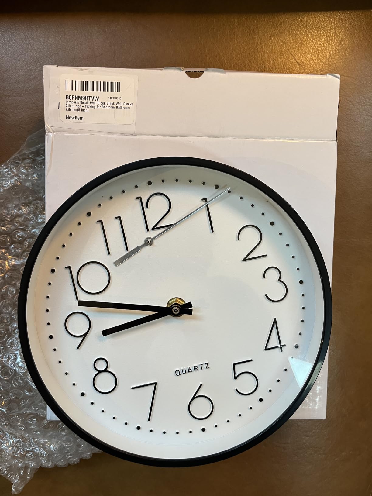 jomparis 12 Inch Silent Non-Ticking Battery Operated Quality Quartz Round Wall Clock Navy Blue Color Modern Decor Clock for Home Office Bedroom Classroom customer photo 2