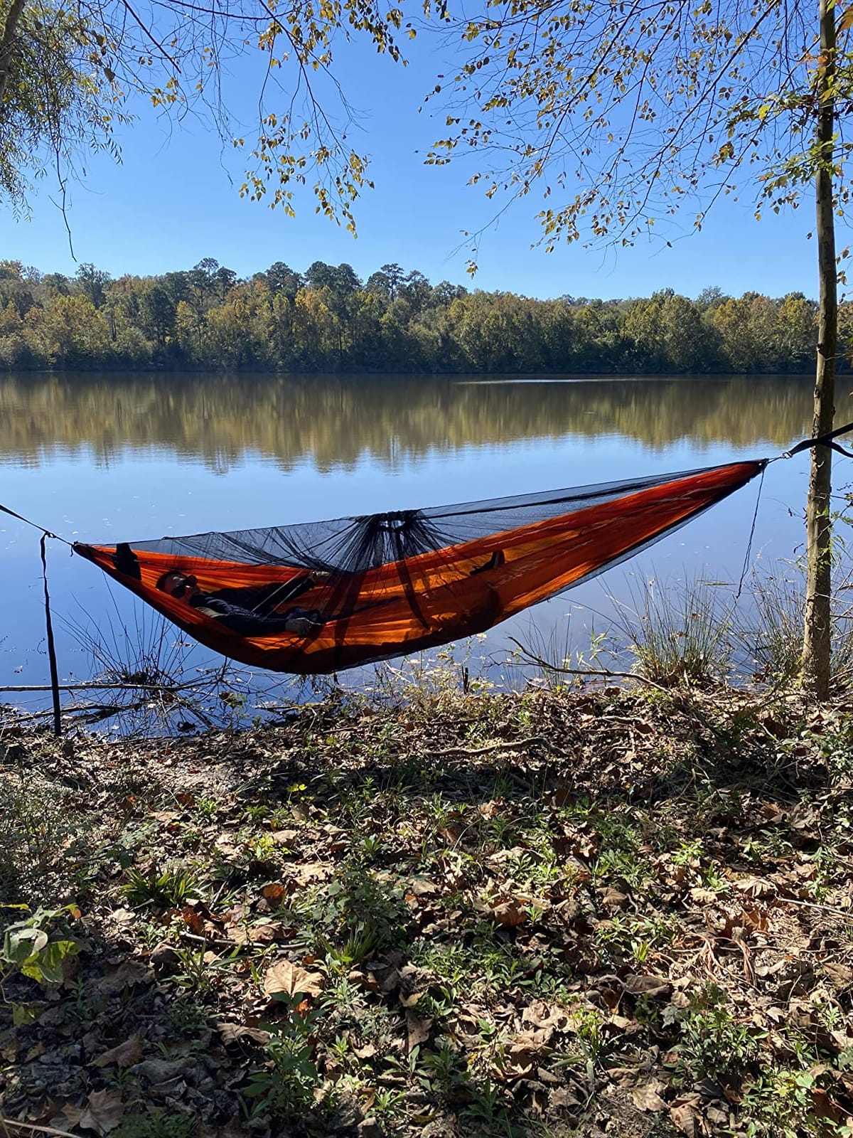 onewind 11ft Camping Double Hammock with Mosquito Net, Ridgeline and Straps | 70D Hexagon Ripstop Nylon, No-see-ums Bugnet, 68'' Single Wide Panel, Portable 2 Person Hammock for Hiking Backpacking customer photo 2