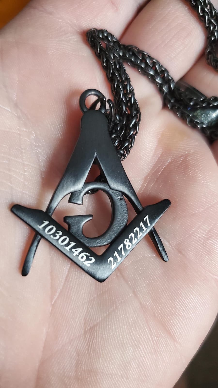 Masonic Necklace for Men, Freemason Compass Symbol 18K Gold Plated/Stainless Steel Free and Accepted Masons Pendant Jewelry with Gift Box customer photo 1