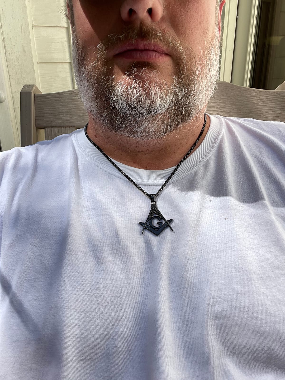 Masonic Necklace for Men, Freemason Compass Symbol 18K Gold Plated/Stainless Steel Free and Accepted Masons Pendant Jewelry with Gift Box customer photo 2