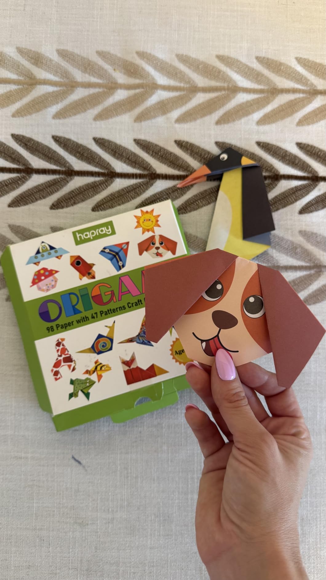 hapray Origami Kit for Kids, 98 Paper with 47 Patterns, Origami Instruction customer photo 1