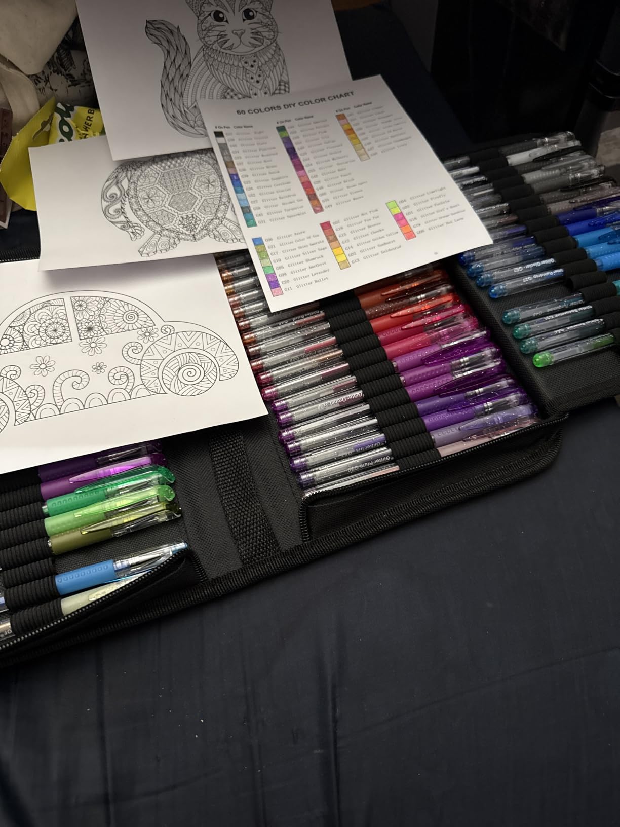 Soucolor 120 Pack Gel Pen 60 Glitter & 60 Refillss for Adult Coloring Books customer photo 1