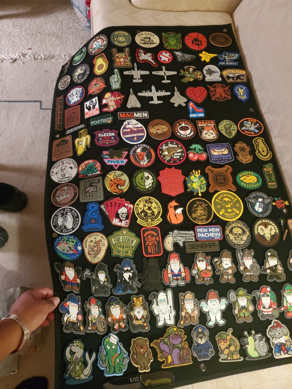 Tactical Patch Display Holder Panel Board for Military Army Morale Hook and Loop Emblems, 24 Inches x 36 Inches, No Patches Included customer photo 1