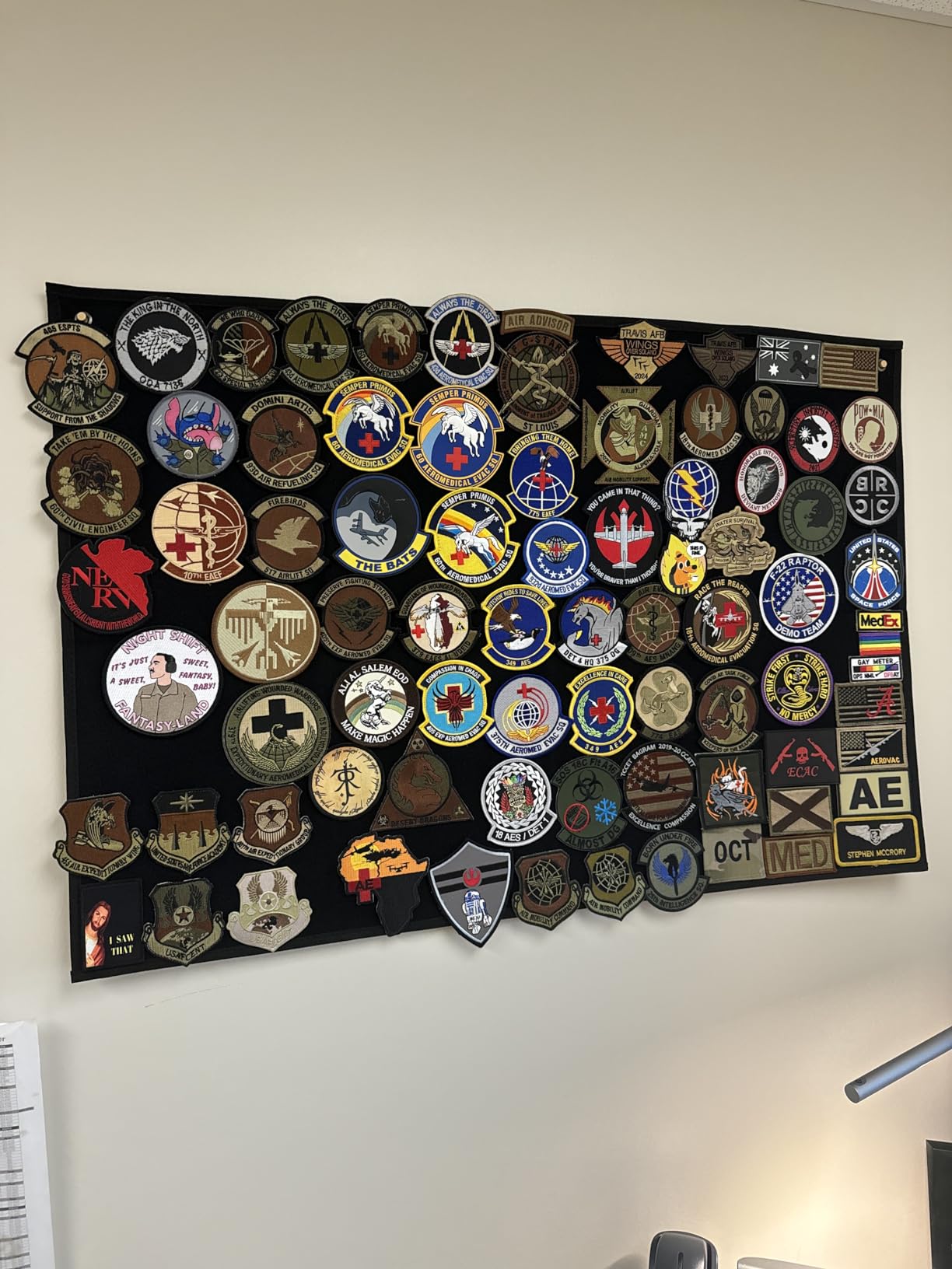 Tactical Patch Display Holder Panel Board for Military Army Morale Hook and Loop Emblems, 24 Inches x 36 Inches, No Patches Included customer photo 2