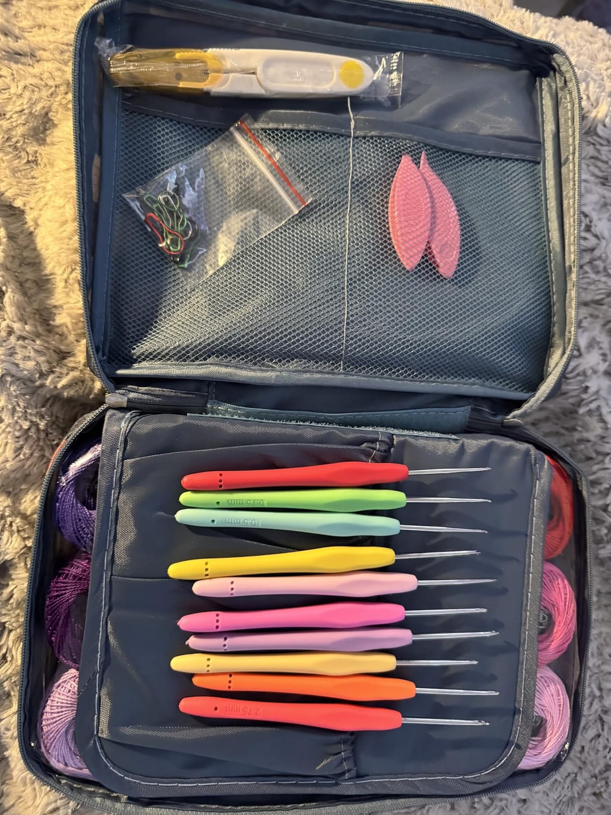Lewhoo 15 Crochet Thread Balls & 10 Lace Crochet Hooks, 100% Cotton Thread customer photo 2