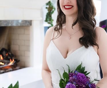 Unicra Bride Crystal Necklace Earrings Set Bridal Wedding Jewelry Sets Rhinestone Choker Necklace Prom Costume Jewelry Set for Women and Brides customer photo 1