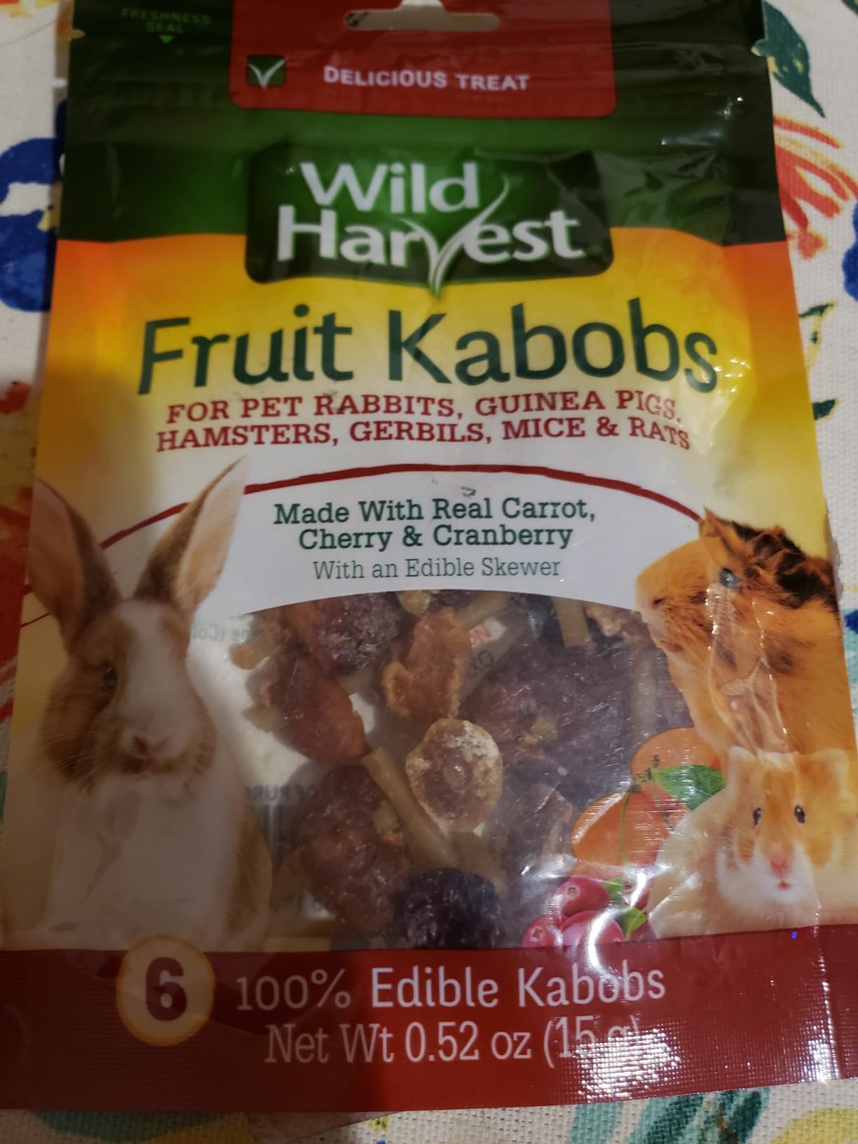 Wild Harvest Fruit Kabobs, 6 Count, for Pet Rabbits, Guinea Pigs, Hamsters, Gerbils, Mice and Rats customer photo 1
