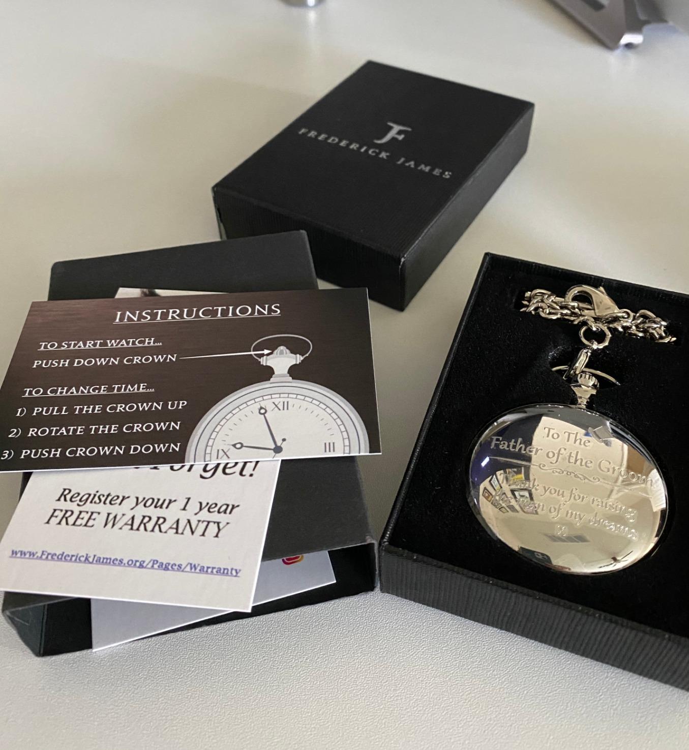 Father of The Groom Gifts from Bride I Father of The Groom Gift - 'Thank You for Raising The Man of My Dreams' Pocket Watch I Wedding Gift for Father of The Groom I Father in Law Wedding Gift customer photo 1