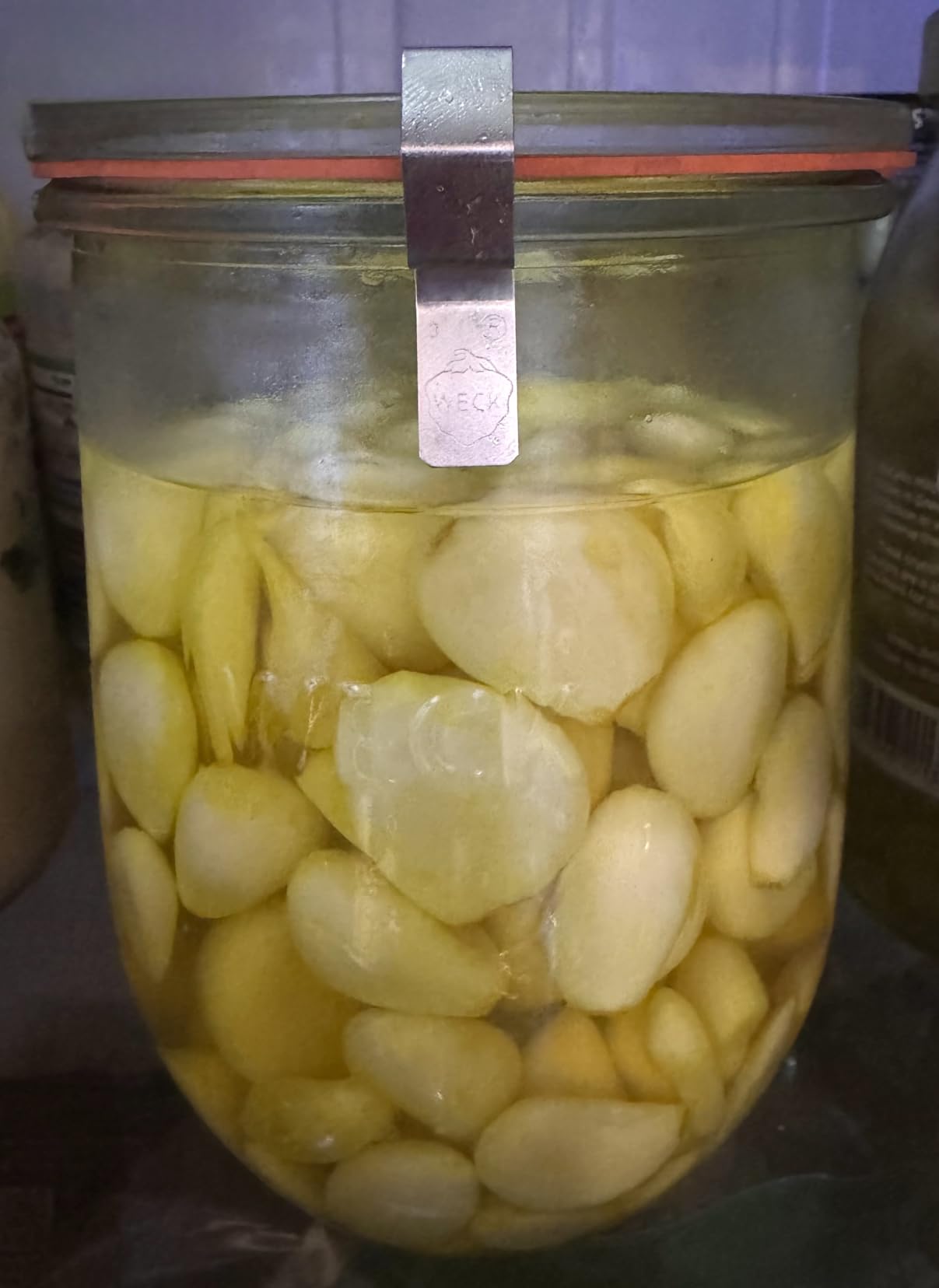 Weck Tulip Jars 1 Liter - Large Sour Dough Starter Jars with Wide Mouth - Suitable for Canning and Storage - 2 with Glass Lids customer photo 2