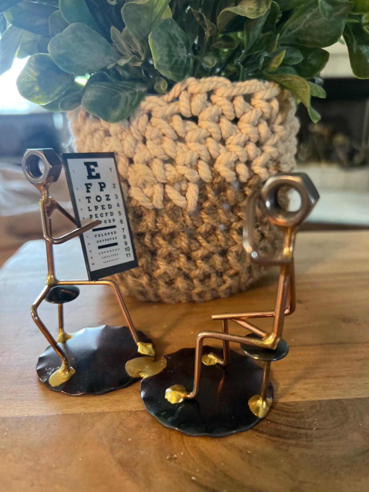 Optometrist - Handmade Metal Figurine - Hand Welded Metal Art and Recycled Metal Sculptures - Unique Desk Accessories, Medical Office Decor, & Optometry Gifts customer photo 2