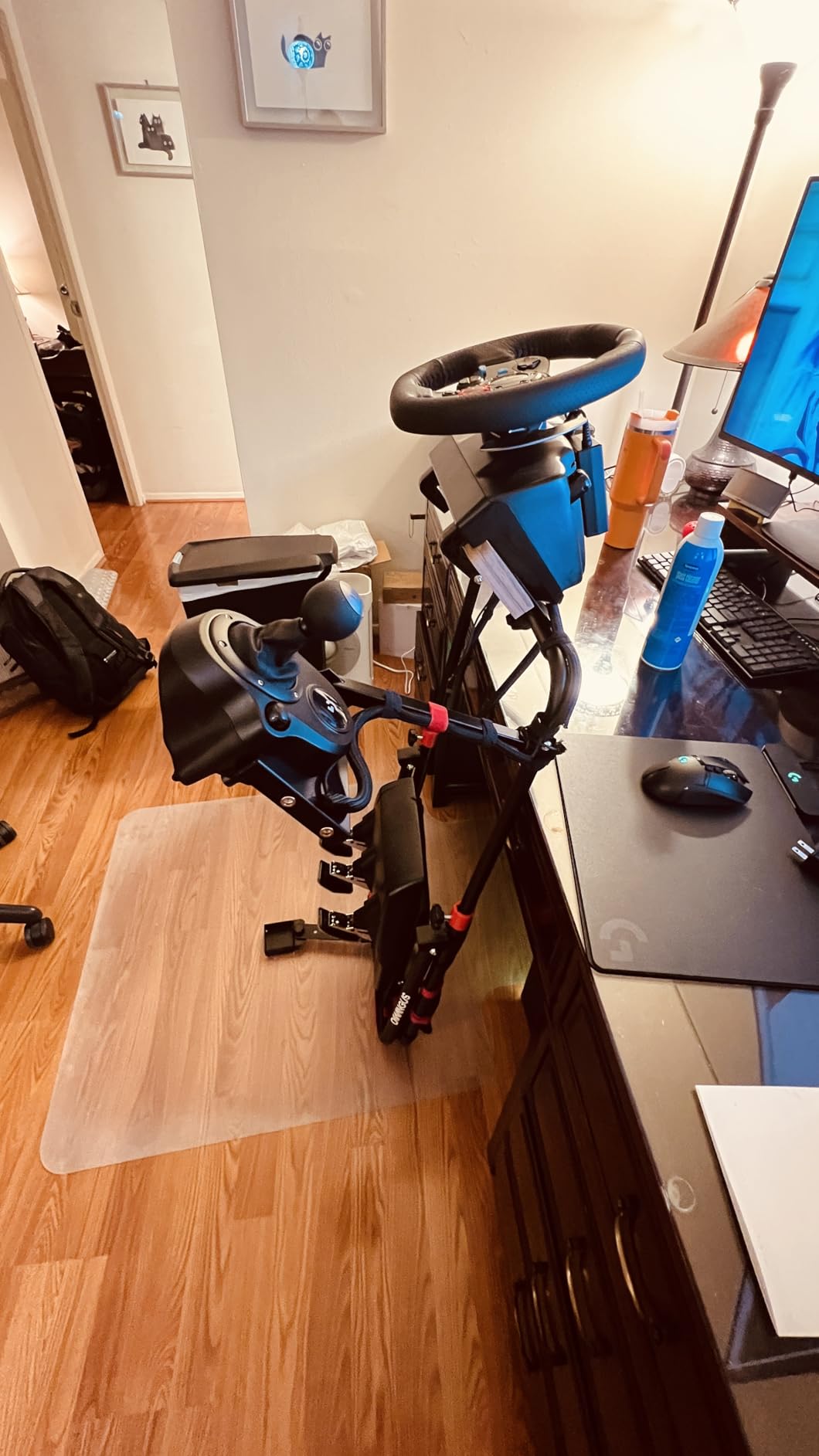 DIWANGUS Foldable & Adjustable Sim Racing Wheel Stand with Shifter Mount customer photo 2
