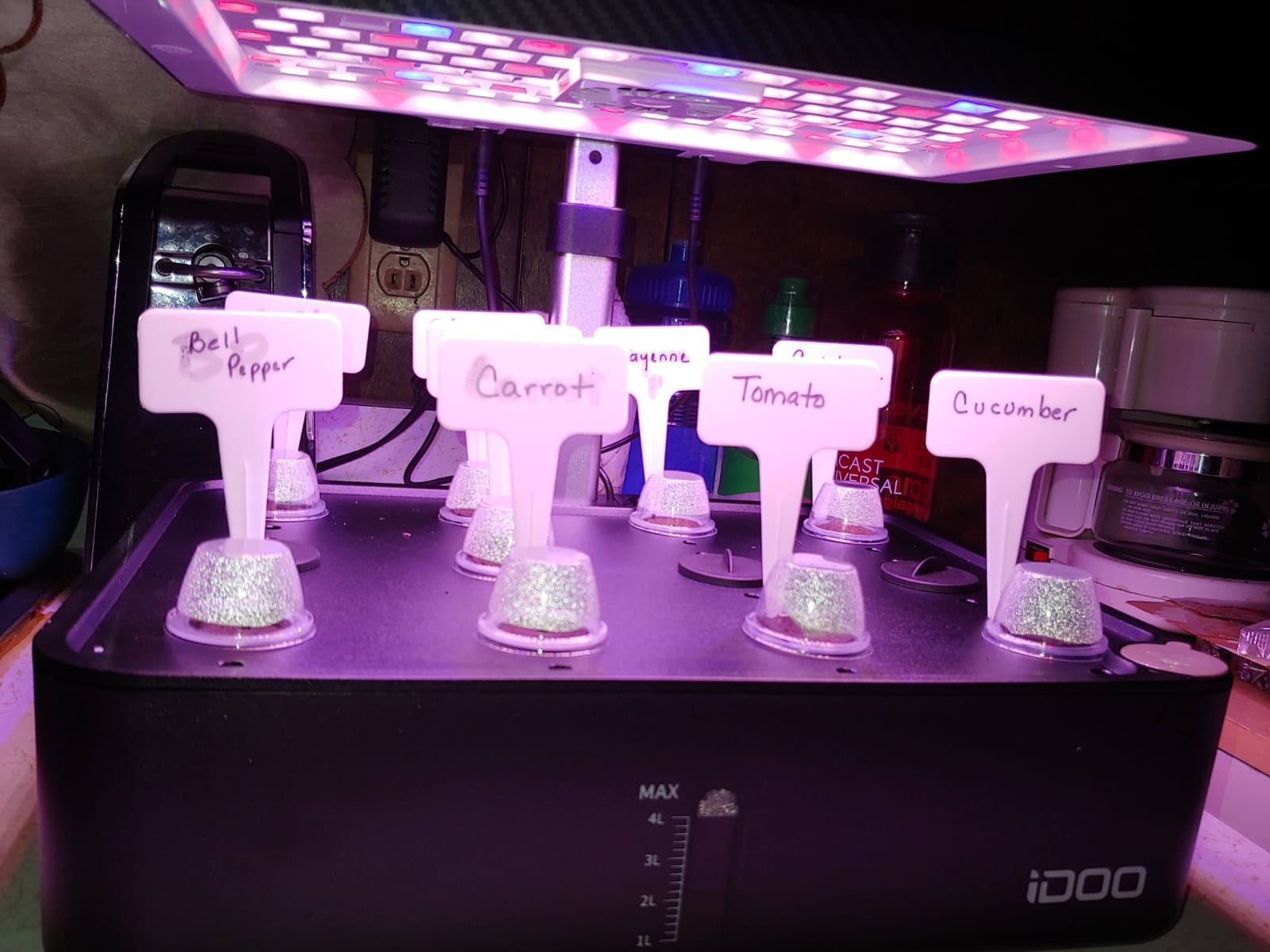 iDOO 12Pods Hydroponics Growing System Garden with LED Grow Light | Indoor Herb Garden for Home Office, Built-in Fan, Auto-Timer, Adjustable Height Up to 11.3