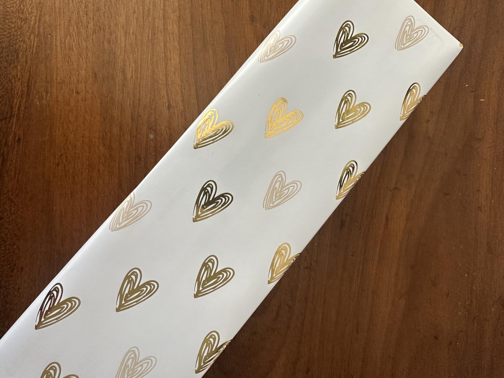 MAYPLUSS Birthday Wrapping Paper, 17 in x 120in Per roll, Gold Gift Wrap customer photo 1