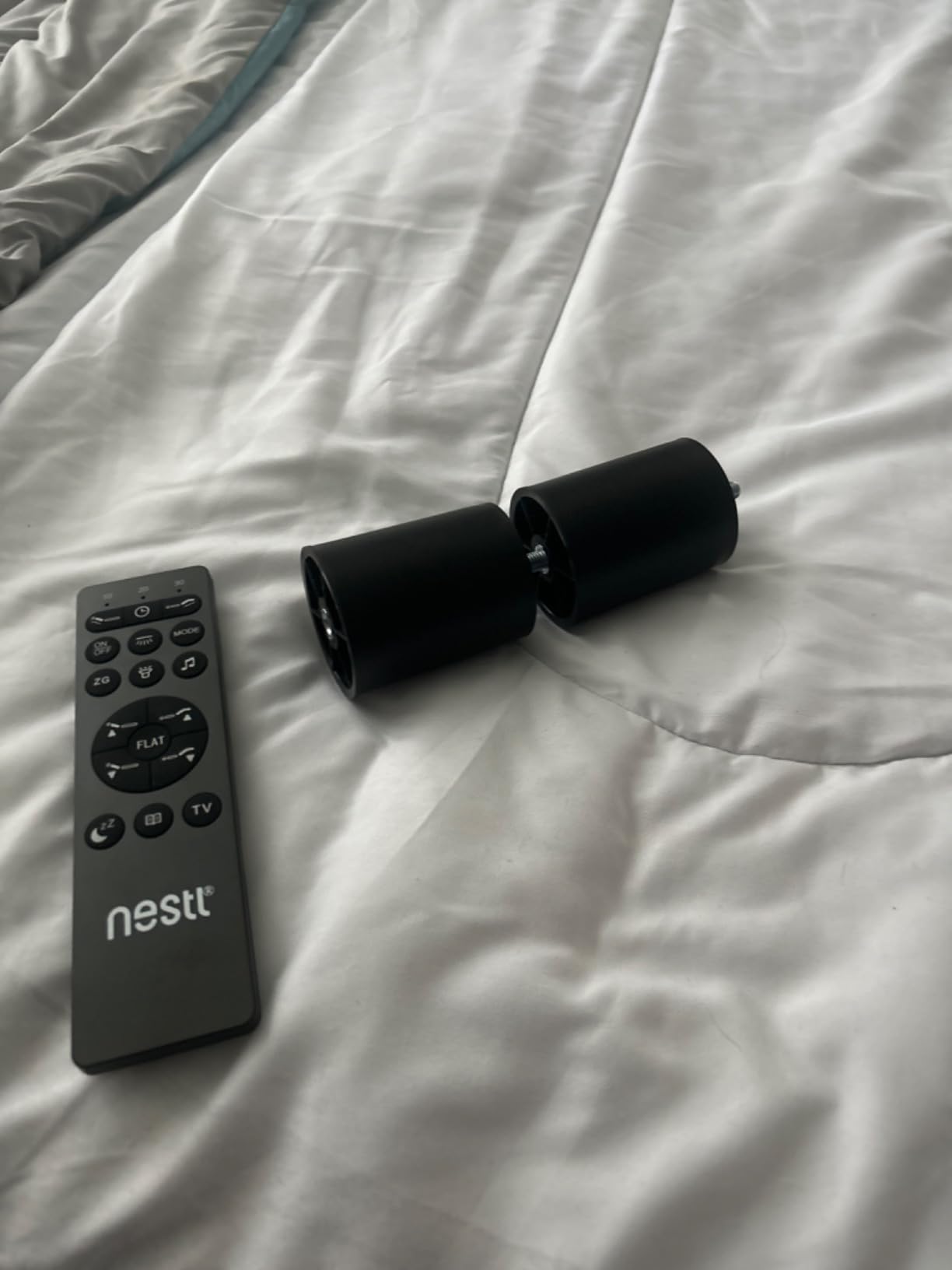 Nestl King Adjustable Bed Frame with Massage and Wireless Remote, Electric Base with Head and Foot Incline, Zero Gravity, USB Ports, Under Bed LED, No Box Spring Needed customer photo 1