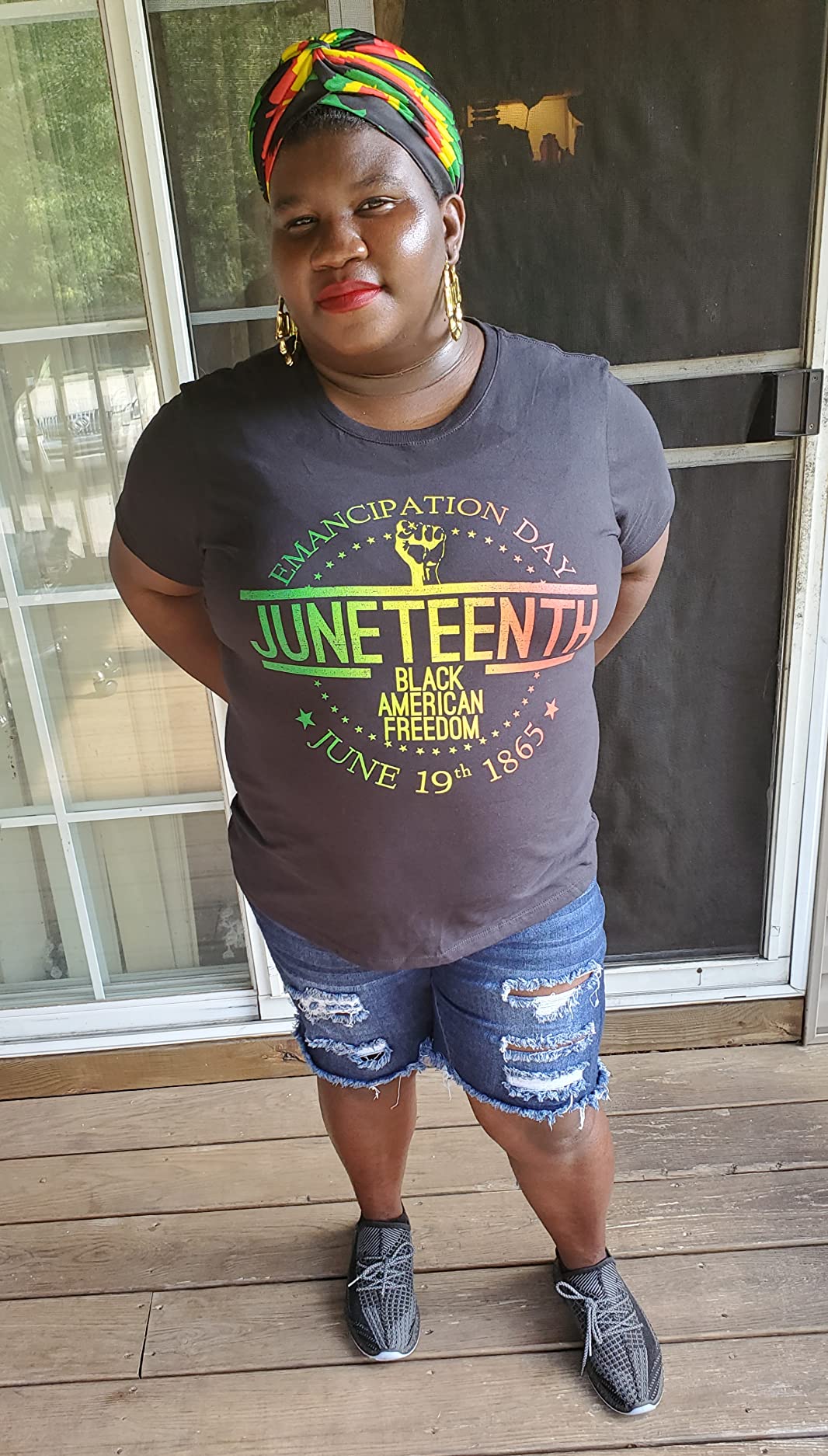 Juneteenth African American Freedom Black History June 19 T-Shirt customer photo 1