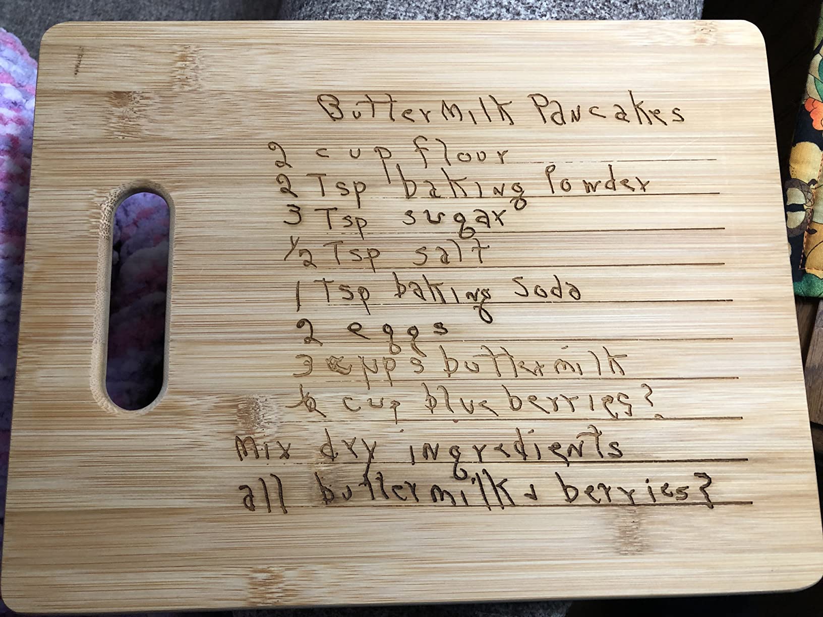 Family HEIRLOOM RECIPE Handwritten Custom Personalized Cutting Board Laser Engraved Wood Bamboo Kitchen Housewarming Mothers Day Birthday Mom Grandmother Gift Wall Art Charcuterie Tray customer photo 1