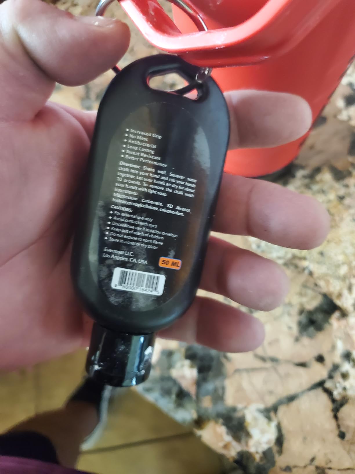EVMT Brands Liquid Chalk, Mess Free Gym Chalk for Weightlifting, Gymnastics, Rock Climbing, Dancing. Sweat Resistant and Long Lasting for Stronger Grip. customer photo 1