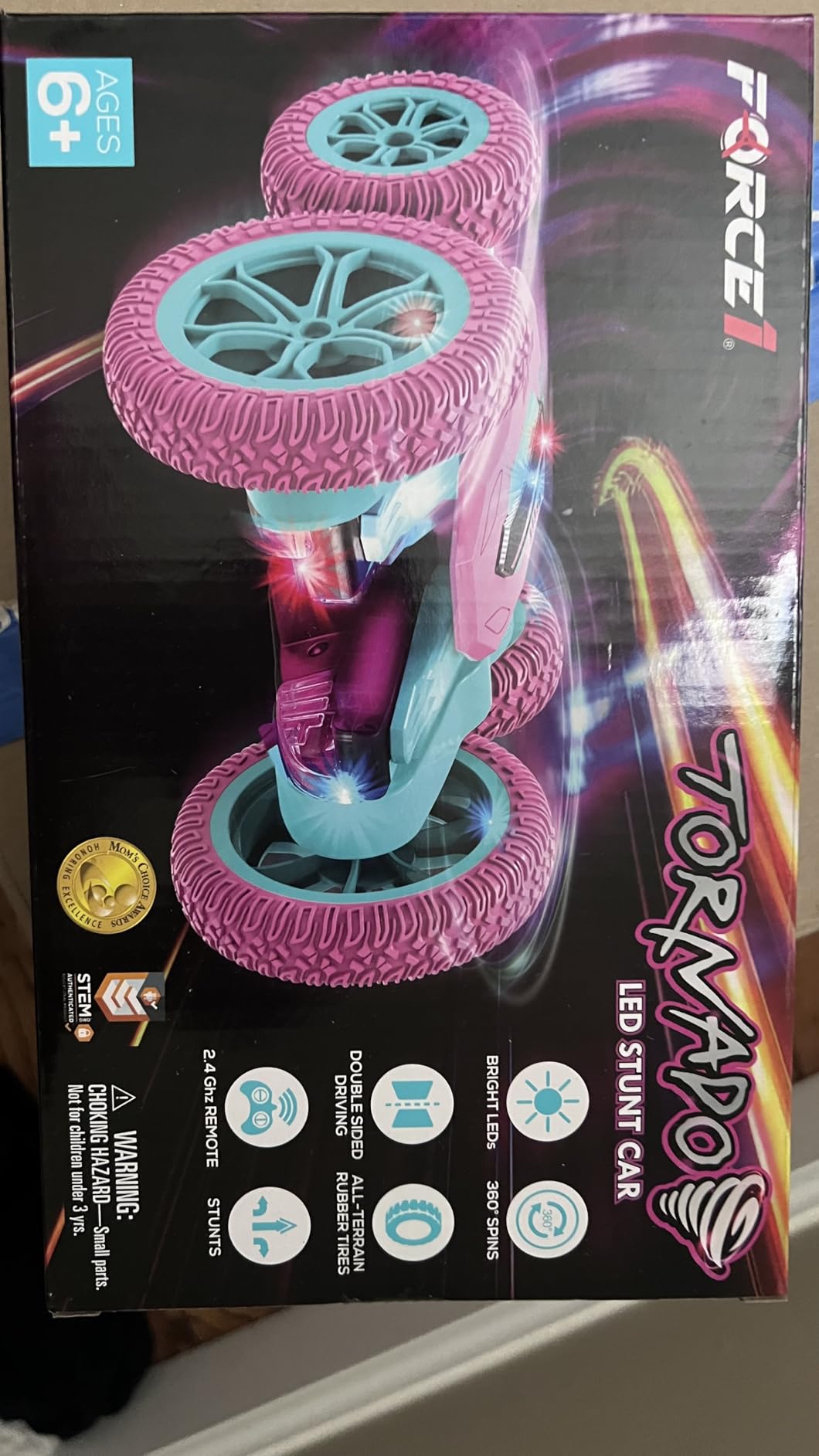 Force1 Tornado Blue LED Remote Control Car for Kids- Double Sided Driving Fast RC Cars 360 Flips, Outdoor 4WD Off Road Stunt RC Car, All Terrain Tires, RC Crawler Rechargeable Battery, 2.4GHz Remote customer photo 2