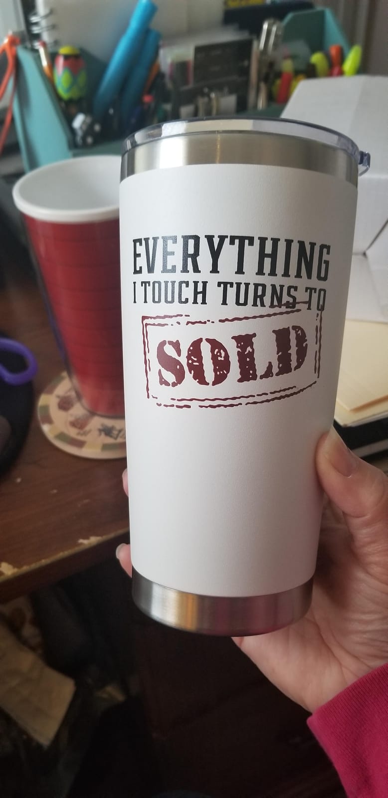 KLUBI Real Estate Agent Gift – Everything I Touch Turns To Sold Tumbler 20oz, Realtor Gifts for Men & Women, Real Estate Supplies for Agents, Fun Cup for Sales Reps customer photo 1