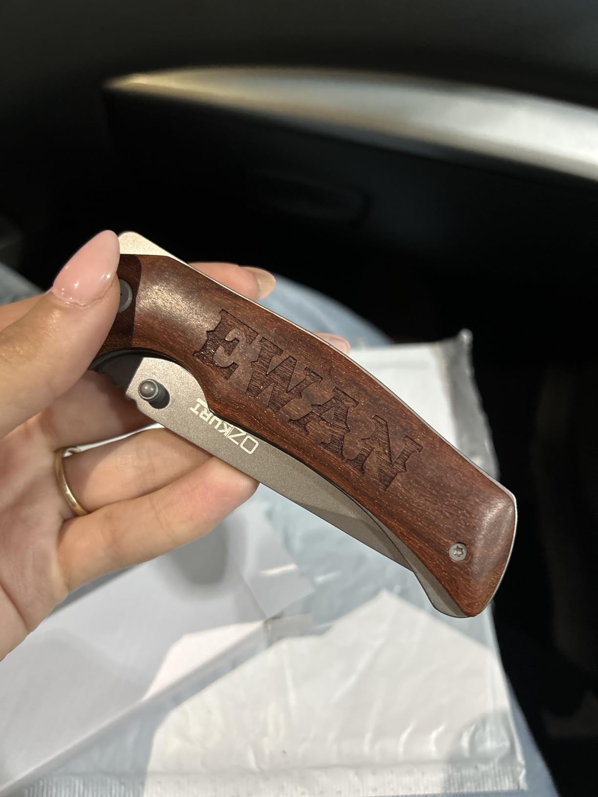 Amazing Items Set of 6 - Personalized Pocket Knife for Groomsmen - 20 Font Option - Custom Engraved Pocket Knives | Groomsman Gifts for Wedding customer photo 1