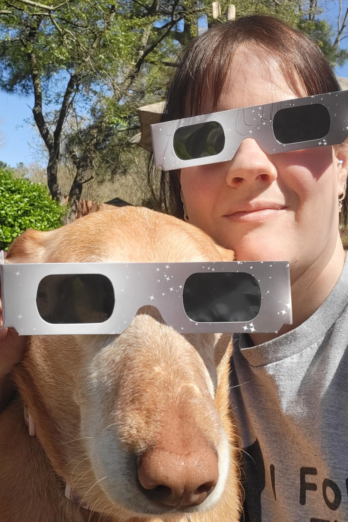 Soluna Solar Eclipse Glasses AAS Approved 2024 - Made in the USA CE and ISO Certified Safe Shades for Direct Sun Viewing (2 Pack) customer photo 1