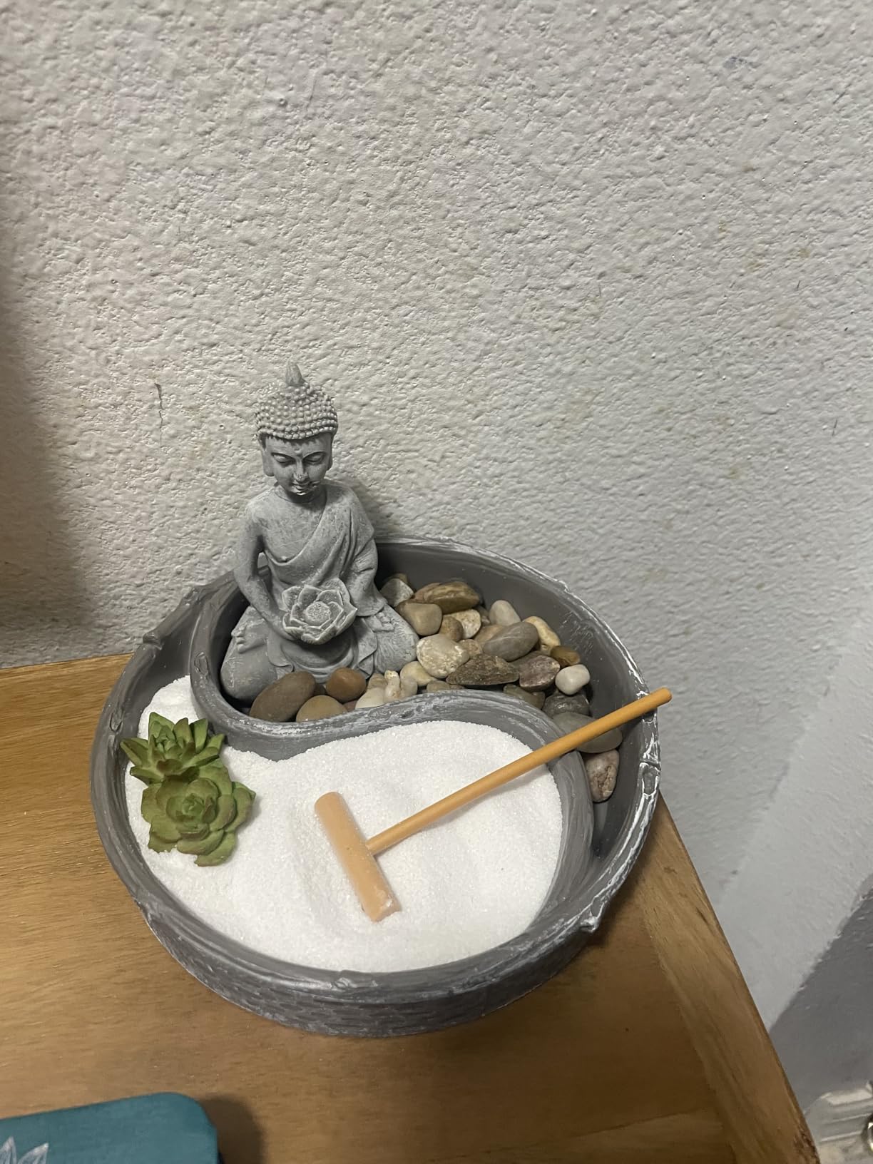 Nature's Mark, Mini Meditation Zen Garden Table Décor Kit with Accessories (8Lx5W Rectangle C) customer photo 2