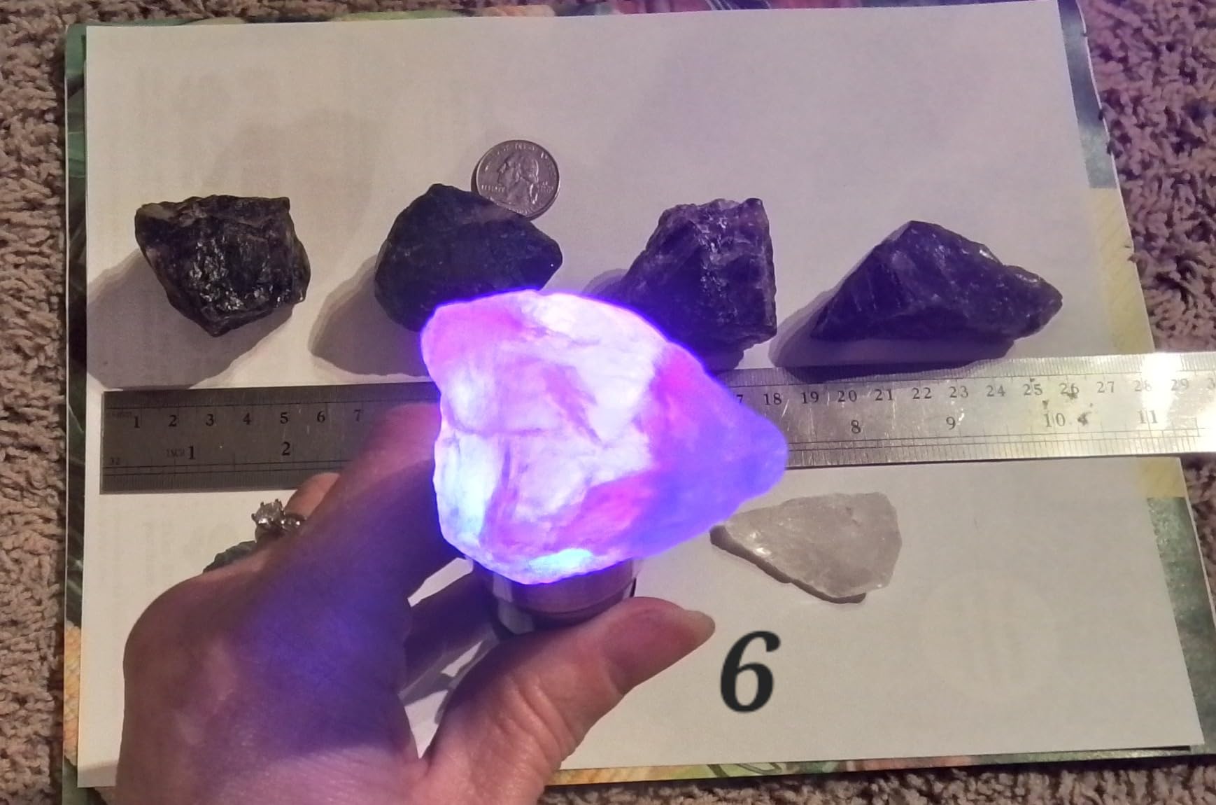Zenkeeper 1 Lb Large Rough Fluorite Stone Raw Fluorite Crystal Stone Natural Rainbow Fluorite Purple Fluorite Green Fluorite Crystal Stone Mineral Specimen Gemstone Healing Crystals and Stones customer photo 2