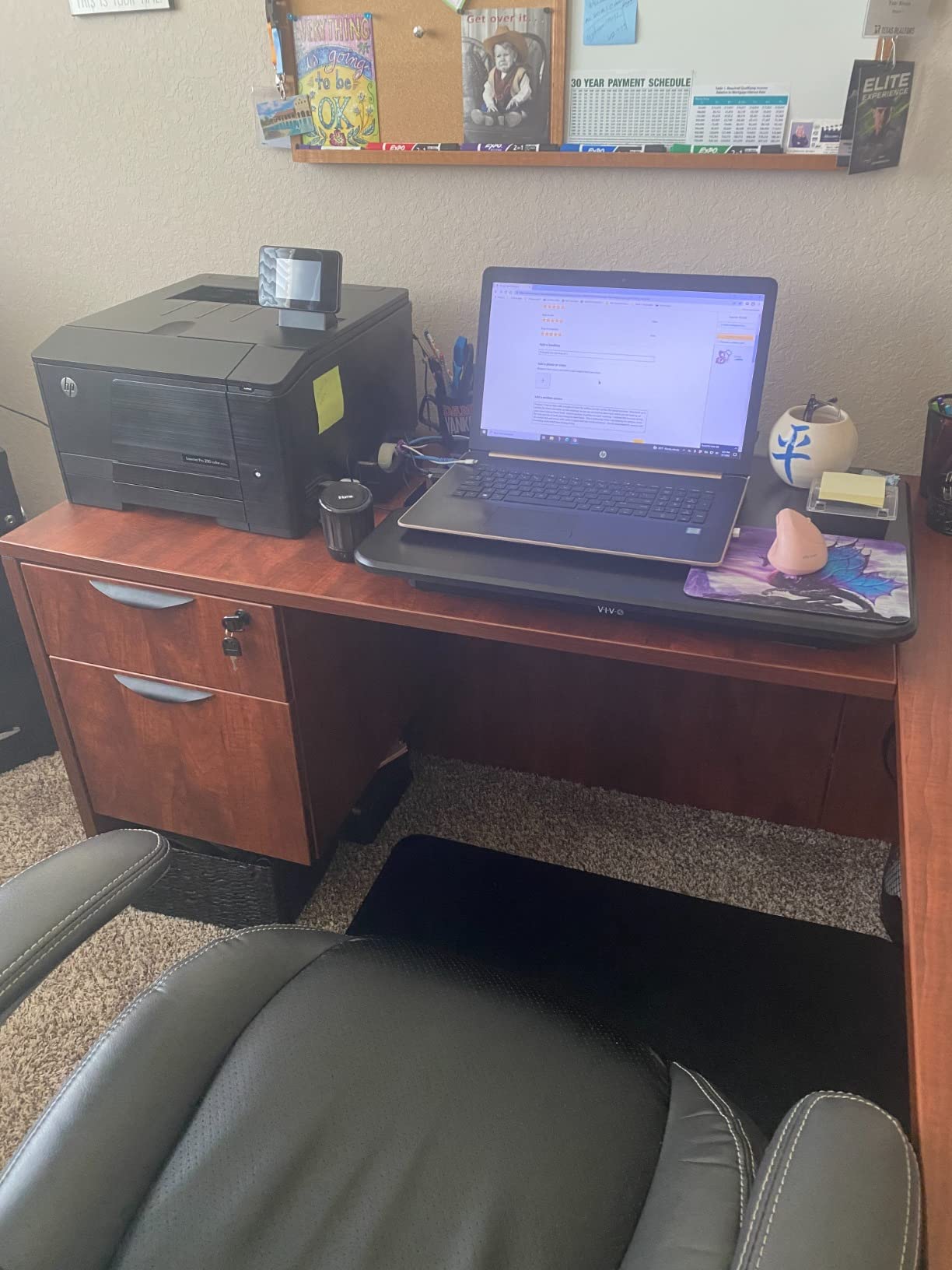 VIVO Black 26 in Single Top Standing Desk Converter, DESK-V001J customer photo 2