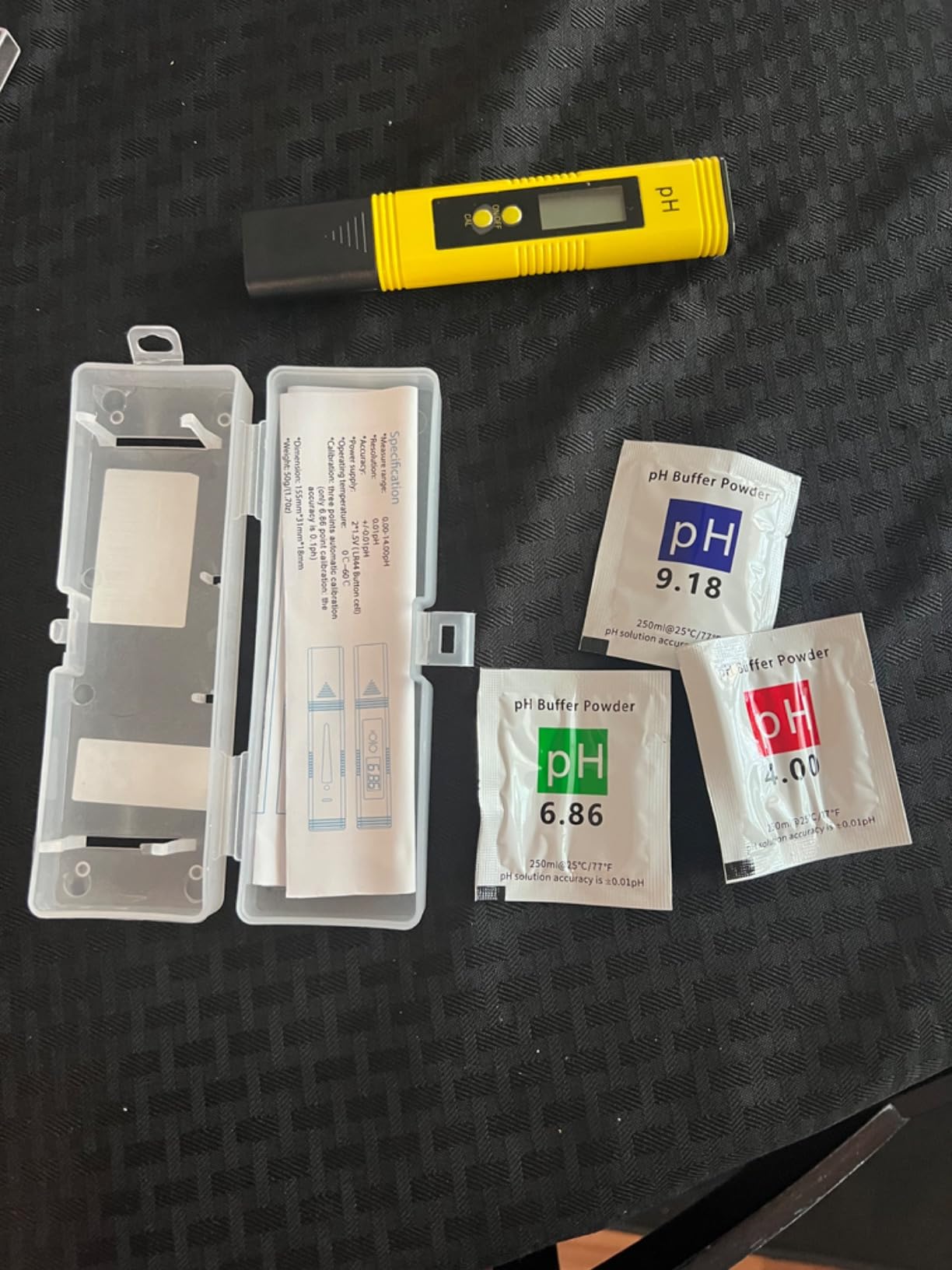 Digital pH Meter Tester Pen for Water, Pre-Calibrated, High Accuracy ±0.01, 0-14 pH Range, Pocket Size for Drinking Water, Pool, Aquarium & Hydroponics (Yellow) customer photo 1