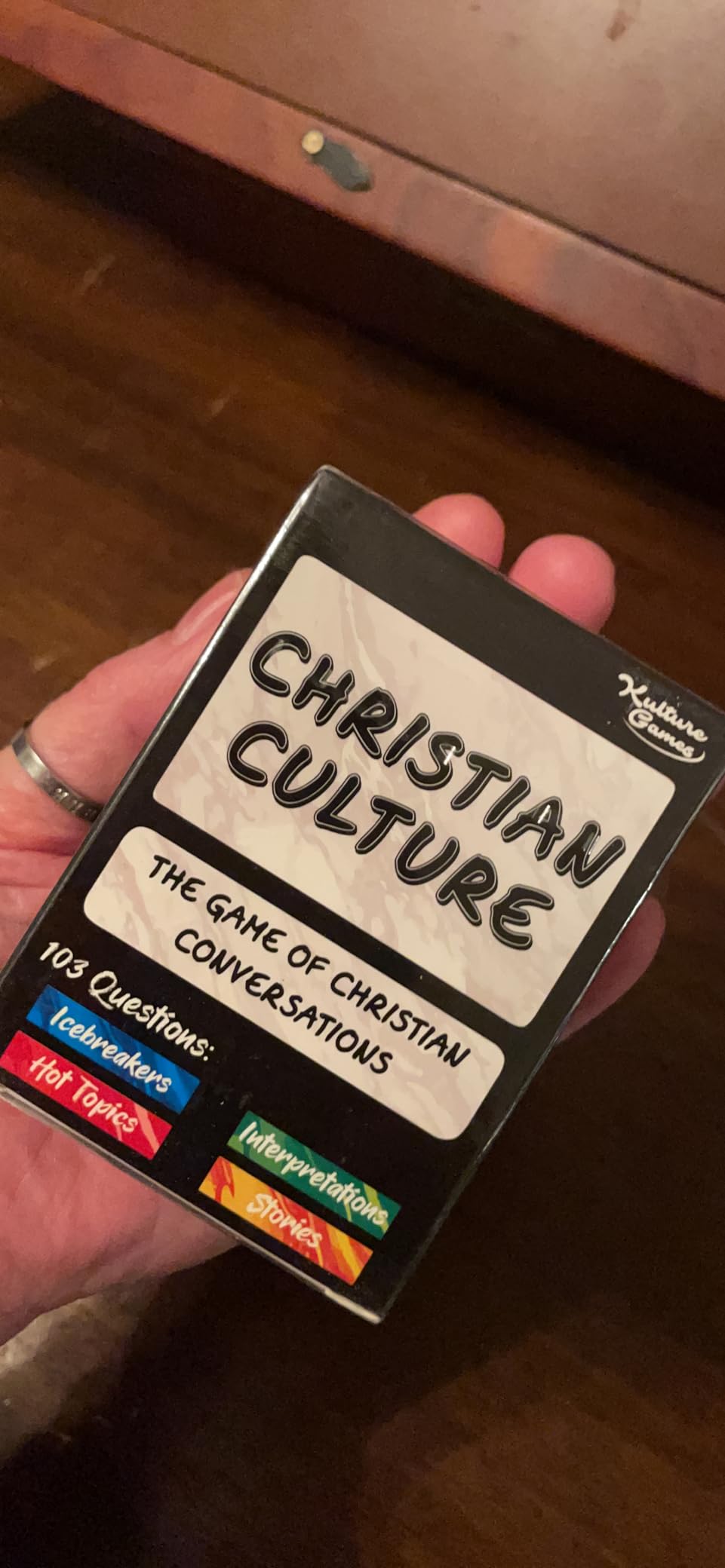 Kulture Games Christian Culture - The Game of Conversations - Fun & Thought Provoking Starters About God, Christianity & Life - Cards for Bible Study or Youth Groups customer photo 1