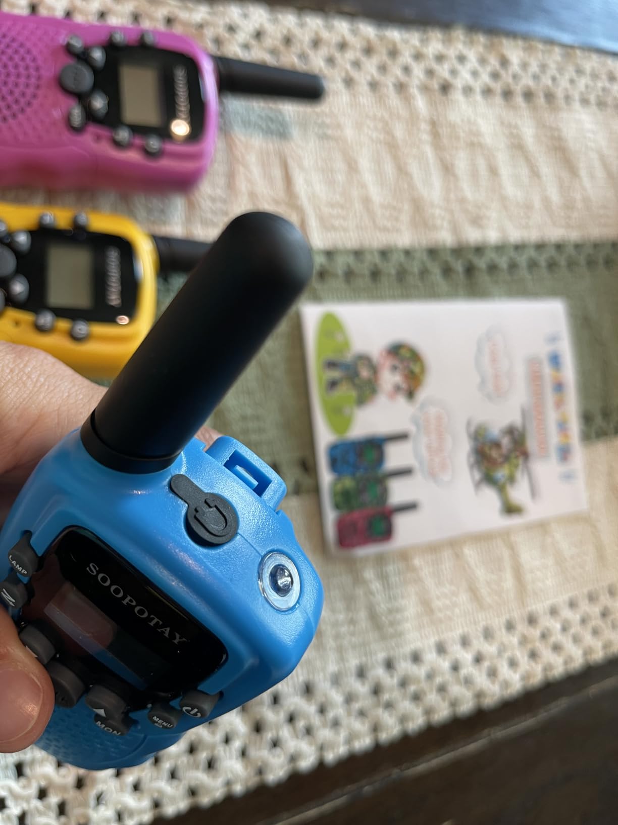 Rechargeable Walkie Talkies for Kids Games Gifts Toys for Girl Boy Age 4-12, 72H Playtime, 3 Miles Range Walkie Talkie for Outdoor Camping, Hiking, Birthday for 4 5 6 7 8 9 Year Old customer photo 2