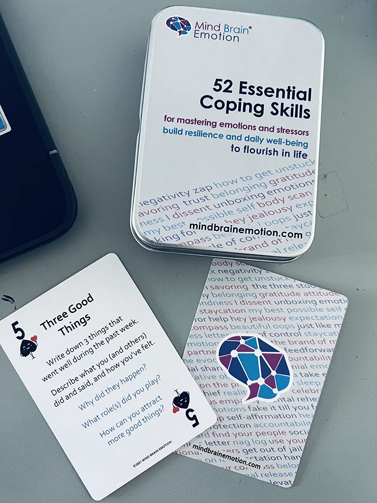 Mind Brain Emotion 52 Essential Coping Skills Cards - Self Care Exercises for Stress and Social Anxiety Relief - Resilience, Emotional Agility, Confidence Therapy Games for Teens, Adults customer photo 1