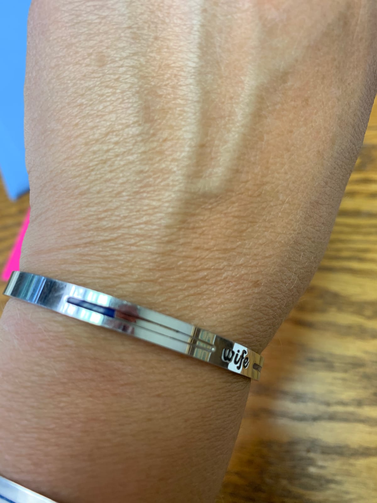 Kivosliviz Deputy Wife Jewelry Police Officer Gift Thin Bangle Bracelet Police Wife Mom Brcelet customer photo 1